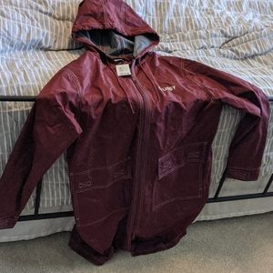 MENS STUSSY  HOODED RAINCOAT JACKET W/TAG (EUC)
